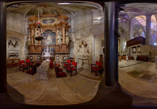 Inside La Seu Cathedral in Palma, Mallorca