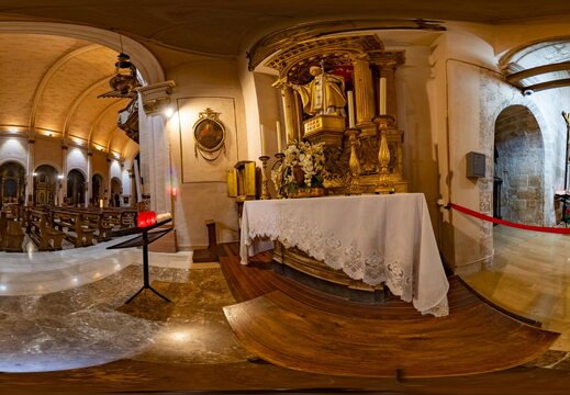 Historic Church Interior in Palma, Mallorca