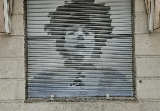 Painted Portrait on a Palma Shutter