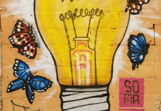 Cafeteria El Club Shutter Mural in Palma