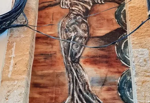 Painted Dancer on a Wall in Palma