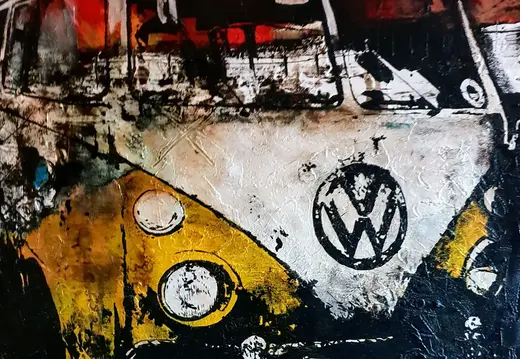 VW Camper Van Artwork in Palma