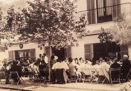 Busy Outdoor Restaurant Terrace