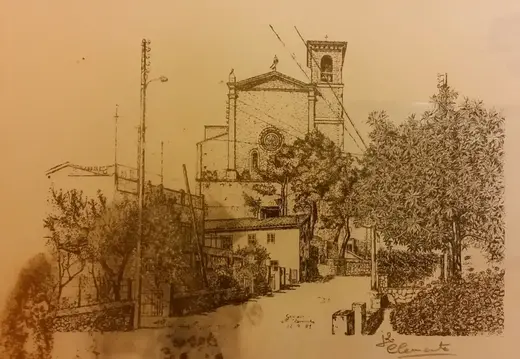 Disegno di una Chiesa di Villaggio