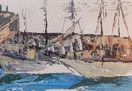 Painting of Boats by Palma Cathedral