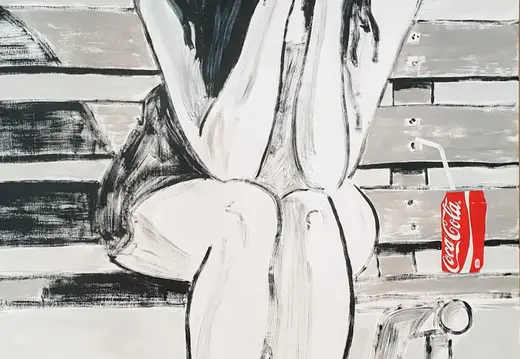 Seated Woman with a Coca-Cola Cup