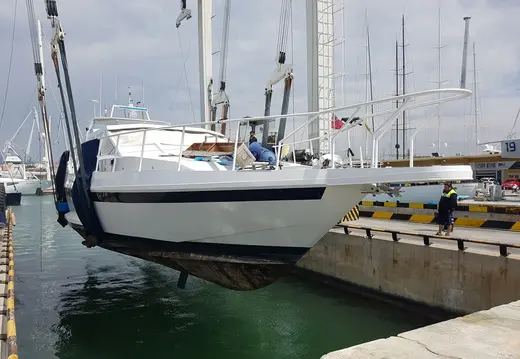 Yacht Lifted at Palma Harbour