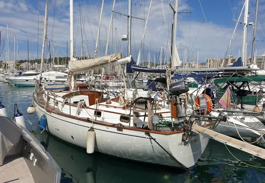 Cruising Yacht Moored in Palma Harbour