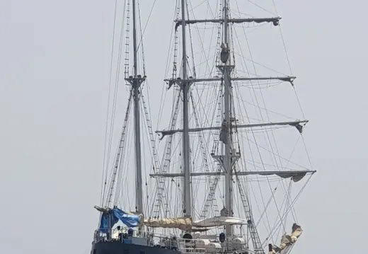 Three-Masted Sailing Ship off Cala Major