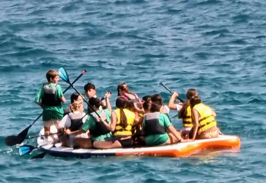 Group Paddling off Cala Major