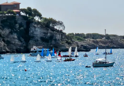 Small Sailboats off Sant Agustí