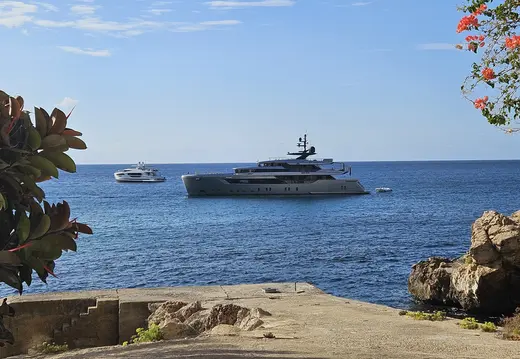 Motor Yacht Anchored off Sant Agustí